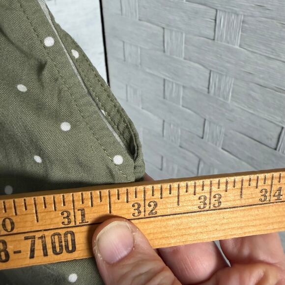 Torrid women’s blouse polkadot green cream feminine romantic soft plus size - Picture 7 of 9